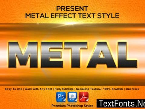 Metal Text Effect Style