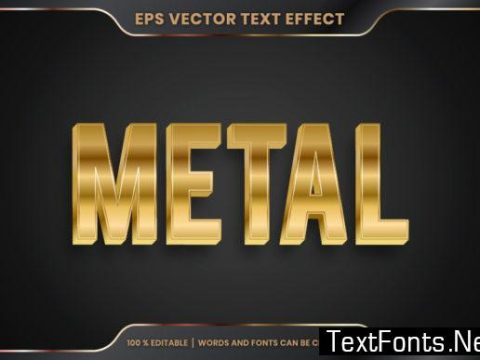 Metal Word, Text Effect Editable Style