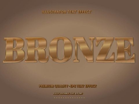 Metallic Bronze Text Effect