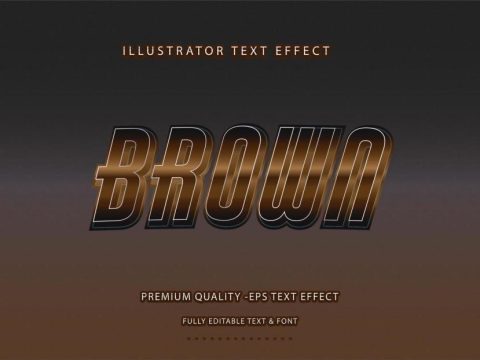 Metallic Brown Text Effect