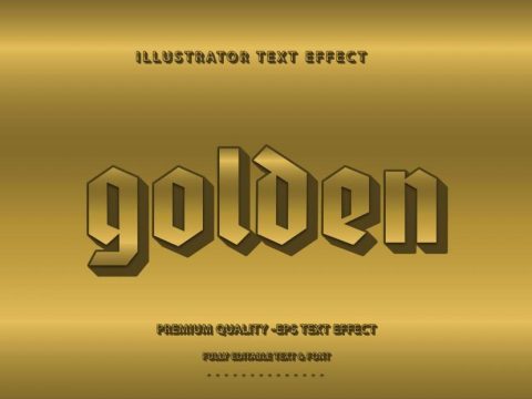 Metallic Golden Text Style