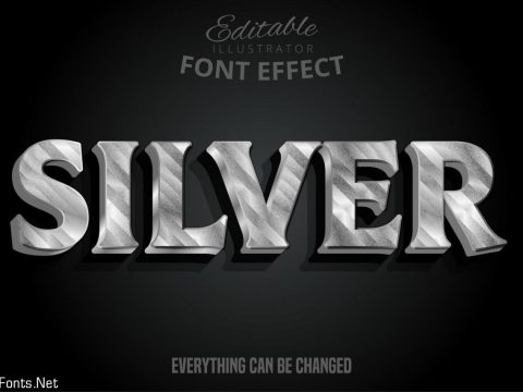 Metallic marbled silver text effect