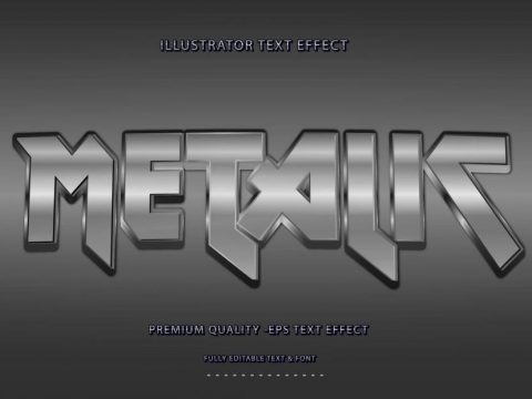 Metallic Metaus Text Style