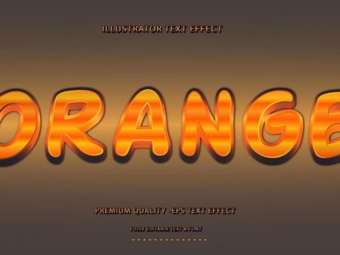 Metallic Orange Text Style