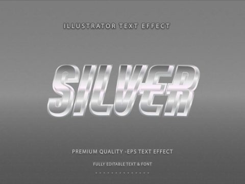 Metallic Silver Text Effect