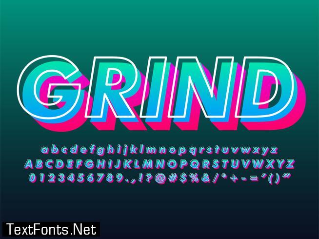 Modern 3d Gradient Text Effect