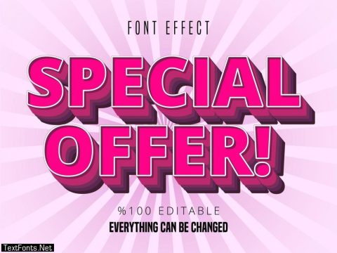 Modern bold pink font effect