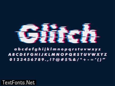 Modern Glitch Font Effect