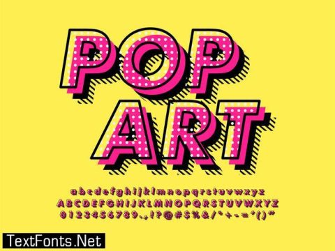 Modern Pop Art Font Effect