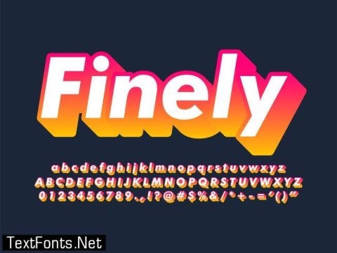 Modern Trendy Gradient Font Effect 555550