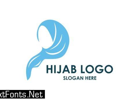 Muslim Woman with Hijab Logo Vector