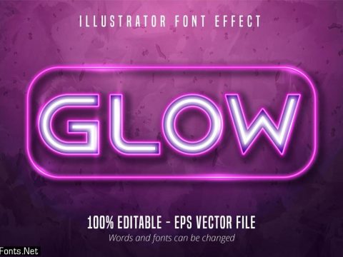 Neon lights signage style editable font effect