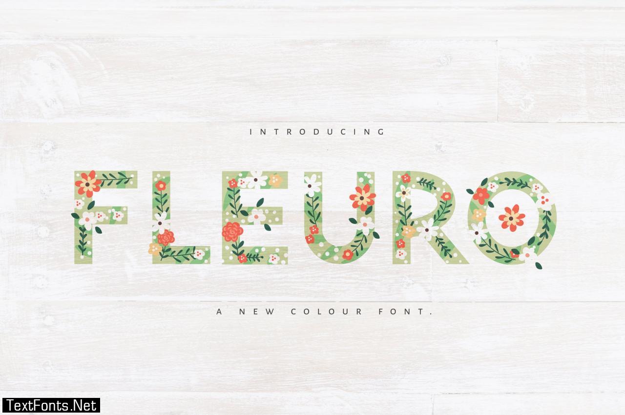 NEW! FLEURO Colour Font 2019433