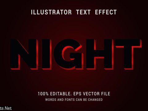 Night Text Effect