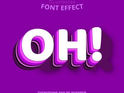 Oh layered text, Editable text effect