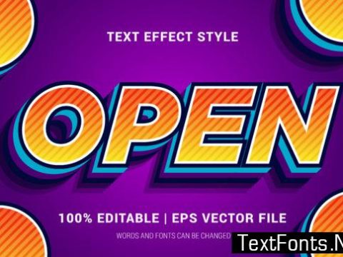 Open Text Effect Style