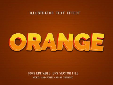 Orange Gradient Text Effect