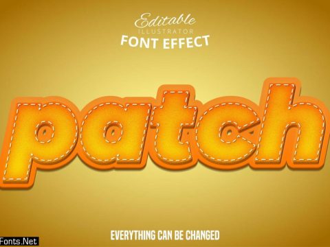 Orange Patch Text Effect