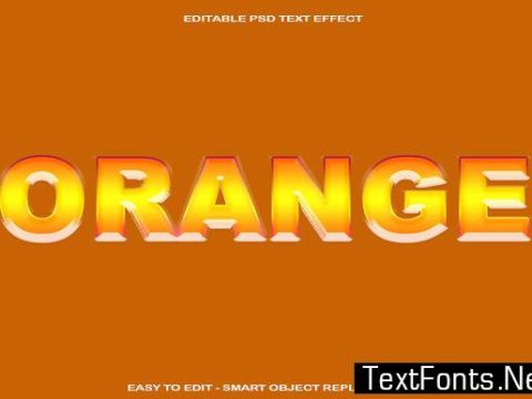 Orange Text Effect on Photoshop