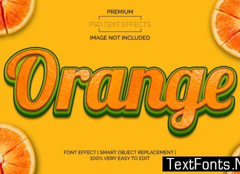 Orange Text Effects Style Premium