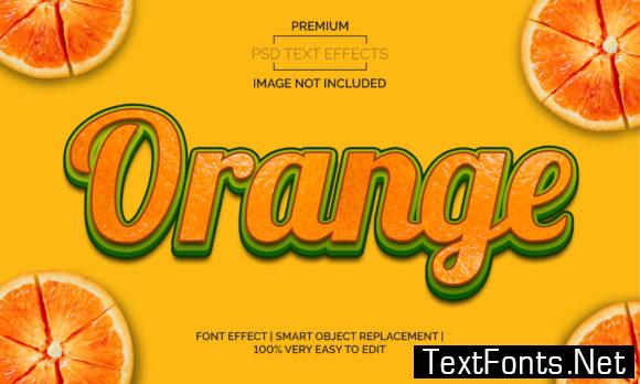 Orange Text Effects Style Premium