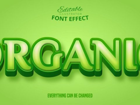 Organic Serif Green Font Effect