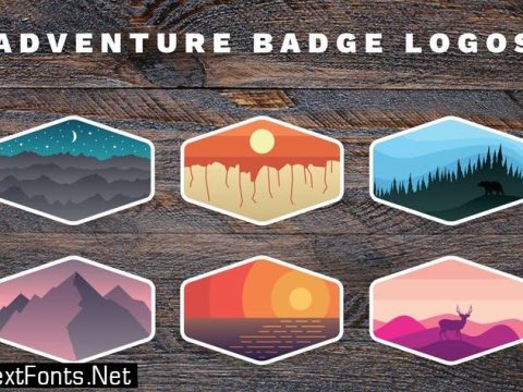 Outdoor Adventure Badge Logos 9EEXFJ