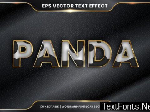 Panda Text Effect Editable