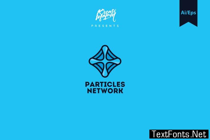 Particles Network Logo Template
