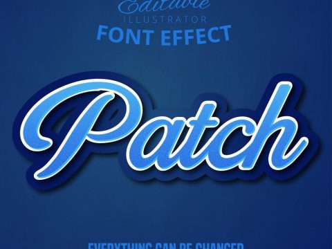 Patch font effect text