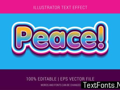 Peace Text Effect Style