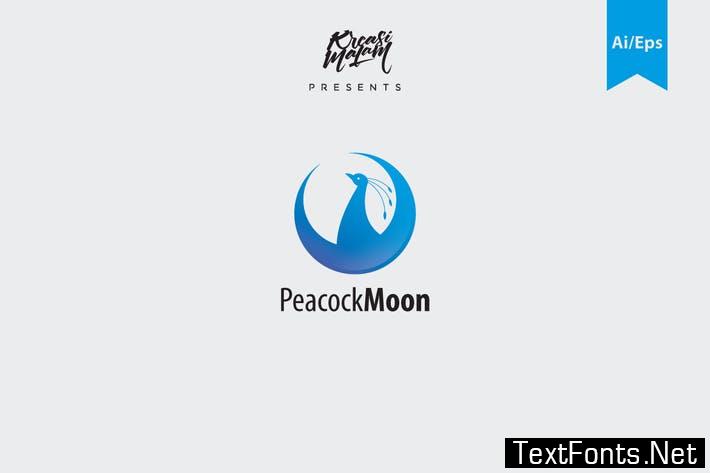 Peacock Moon Logo Template