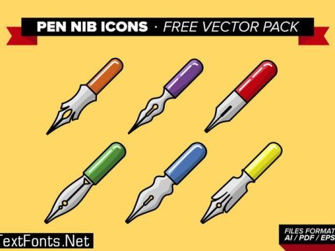 Pen Nib Icons Free Vector Pack