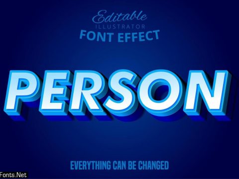 Person simple bold text effect