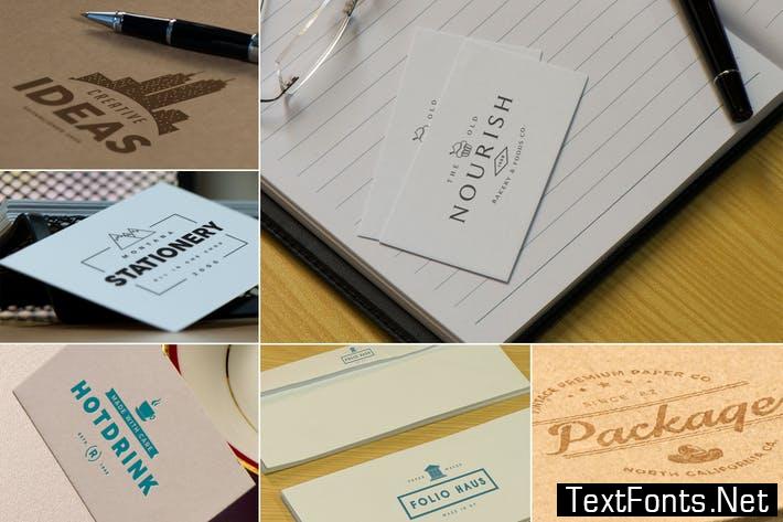 Photorealistic Paper Logo Mockups