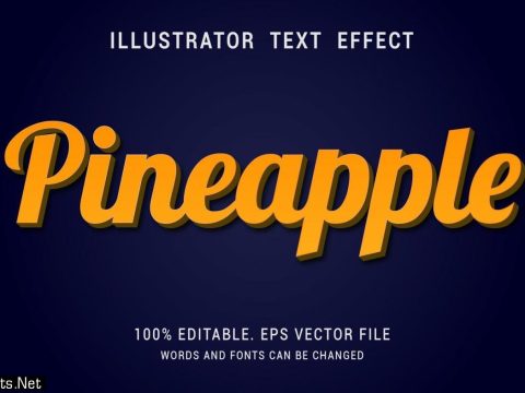 Pineapple Calligraphy Text Effect