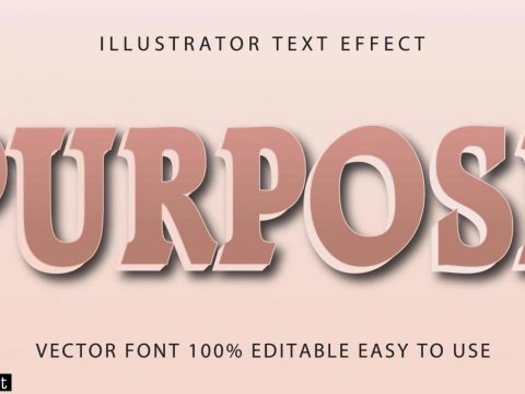 Pink Purpose Text Effect