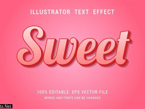 Pink Sweet Text Effect