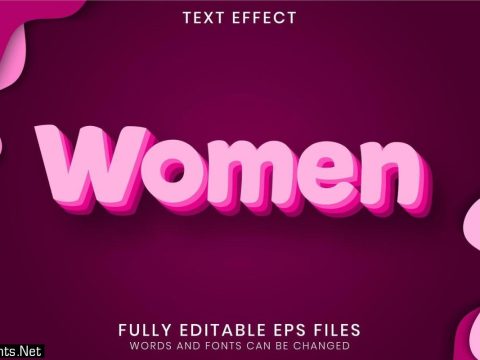 Pink Women Text Effect