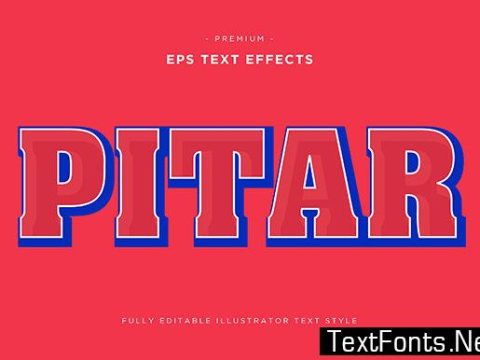 Pitar Text Effect Vector