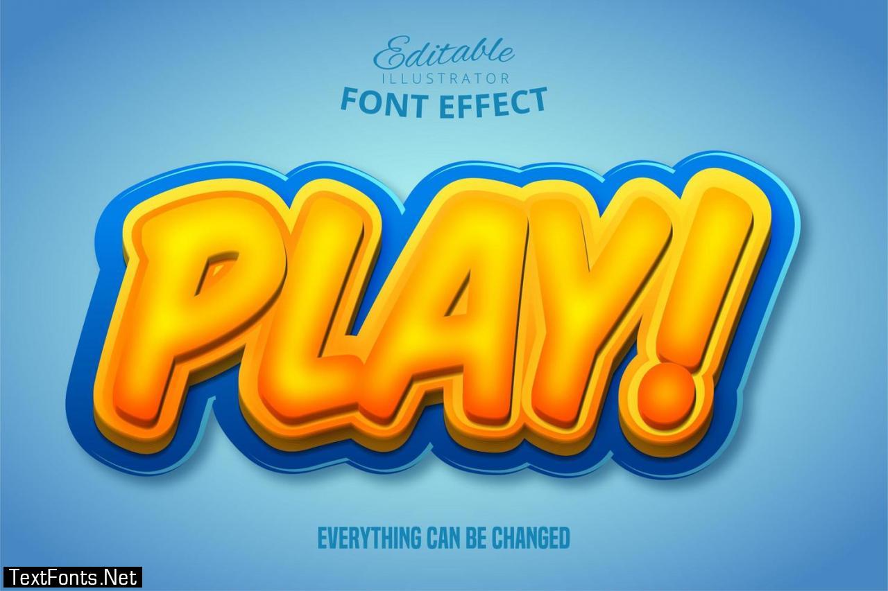 Play 3D Text Effect