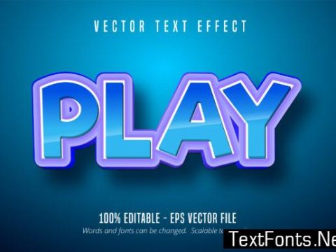 Play Text Effect, Editable Font Style