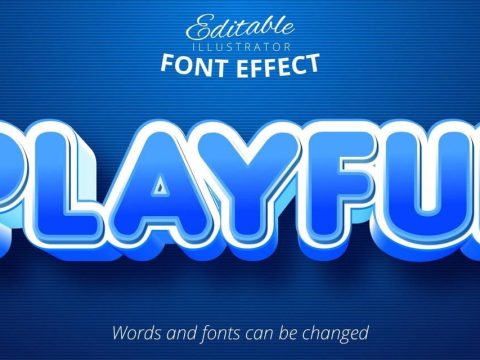 Playful editable text effect