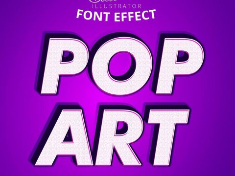 Pop art editable font effect