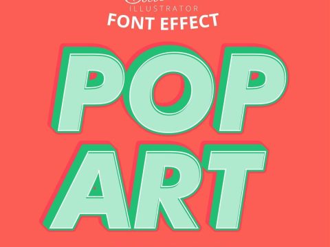 Pop Art Offset Outline text, editable text style