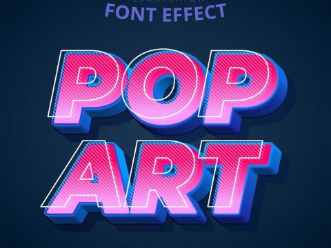 Pop Art text, editable text effect