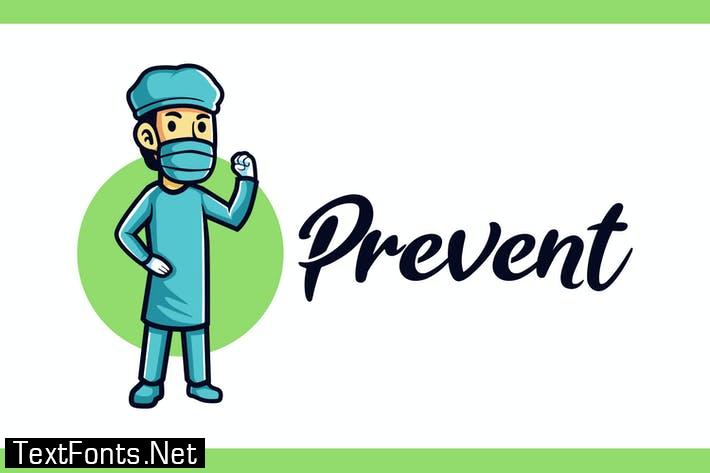 Prevent - Medical and Healthcare Nurse Mascot Logo