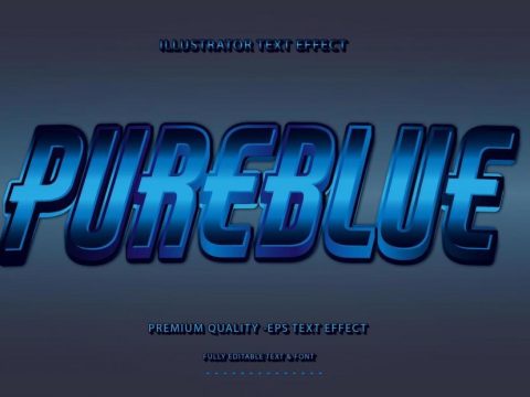 PureBlue Text Effect