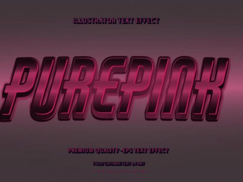 PurePink Editable Text Effect