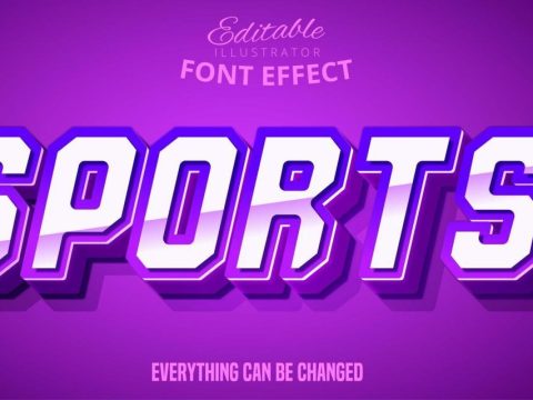 Purple Bold Sports Text Effect